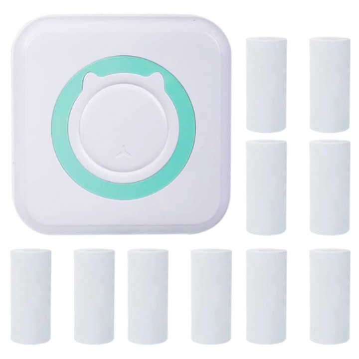 Mini imprimanta termica si Bluetooth compatibil iOS/Android