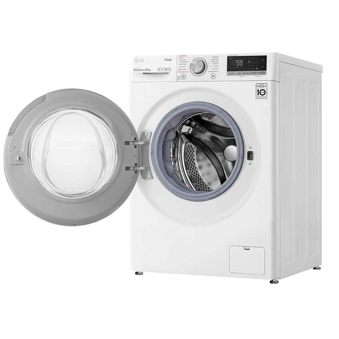 Masina de spalat rufe LG F4WV512S1E, 12 Kg, Clasa B, 1400 rpm, AI DD, Steam, ThinQ, TurboWash, Alb