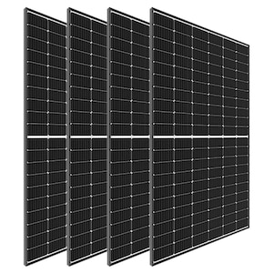 Pachet Panouri Solare Fotovoltaice, LONGI, 1,55KW- 4 bucati X Panou Solar Fotovoltaic Half Cell Cut, 375 W, 120 celule, On-Grid sau Off-Grid, rezidential, comercial