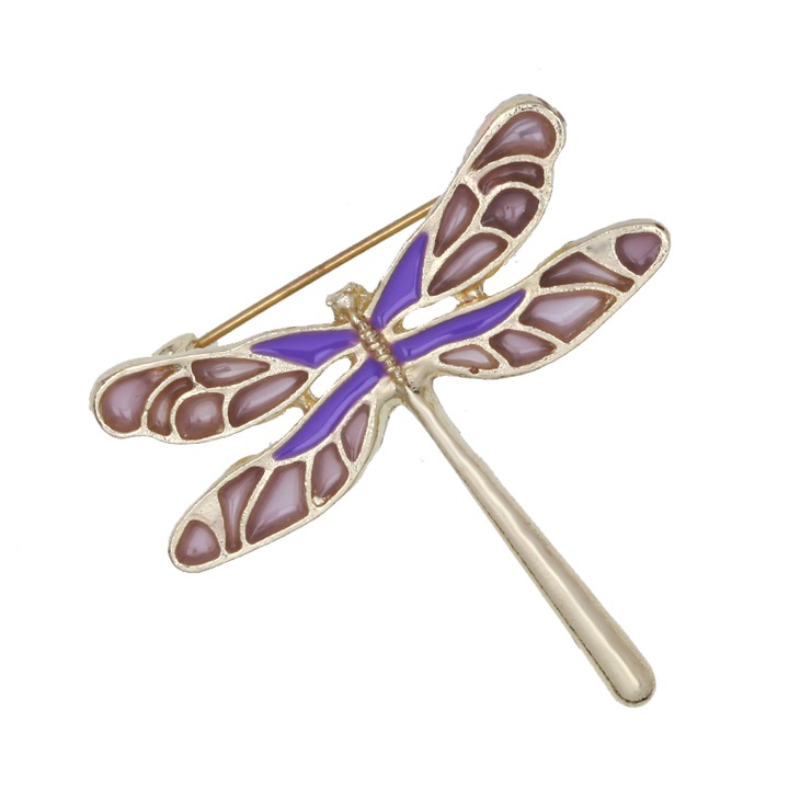 Martisor Brosa Libelula Filigranata Mov