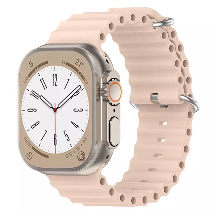 Szíj Apple Watchhoz 1/2/3/4/5/6/7/8/SE/SE 2/Ultra 42/44/45/49mm, óraszíj, F882, rózsaszín
