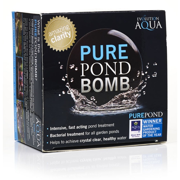 Пречиствател на вода, Pure Pond Bomb, Почистваща функция, 10 x 6,5 cm, 277 g, черен