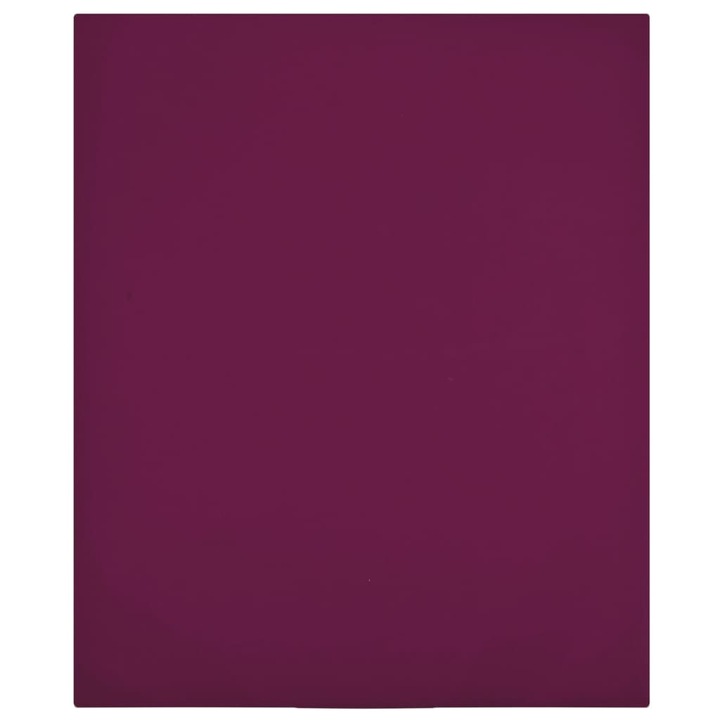 Cearsaf de pat cu elastic vidaXL, bordo, 90x200 cm, bumbac