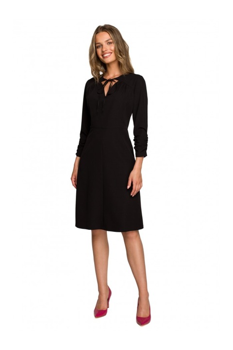 Рокля, Style, Полиестер/Вискоза/Еластан, Черен