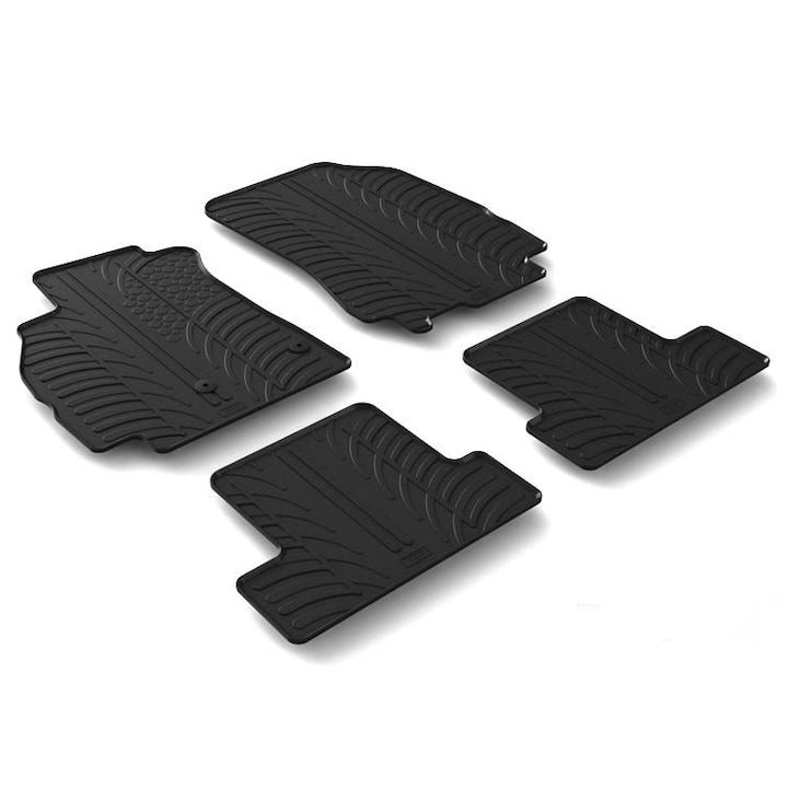 Set Covorase Auto din Cauciuc Gledring pentru Renault Megane 3 HB 5 usi 2008-2016, 4 piese