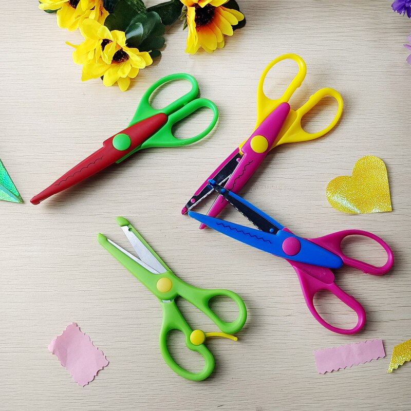 Set 4 foarfece siguranta copii, Inox/Plastic, Multicolor - eMAG.ro