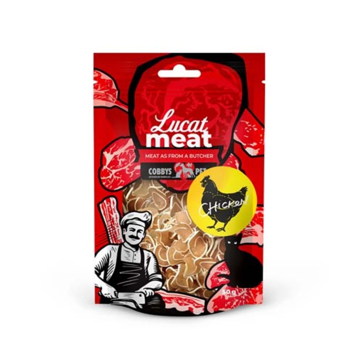 Cobbys Pet Lucat Meat szárított csirkehús hallal 50g