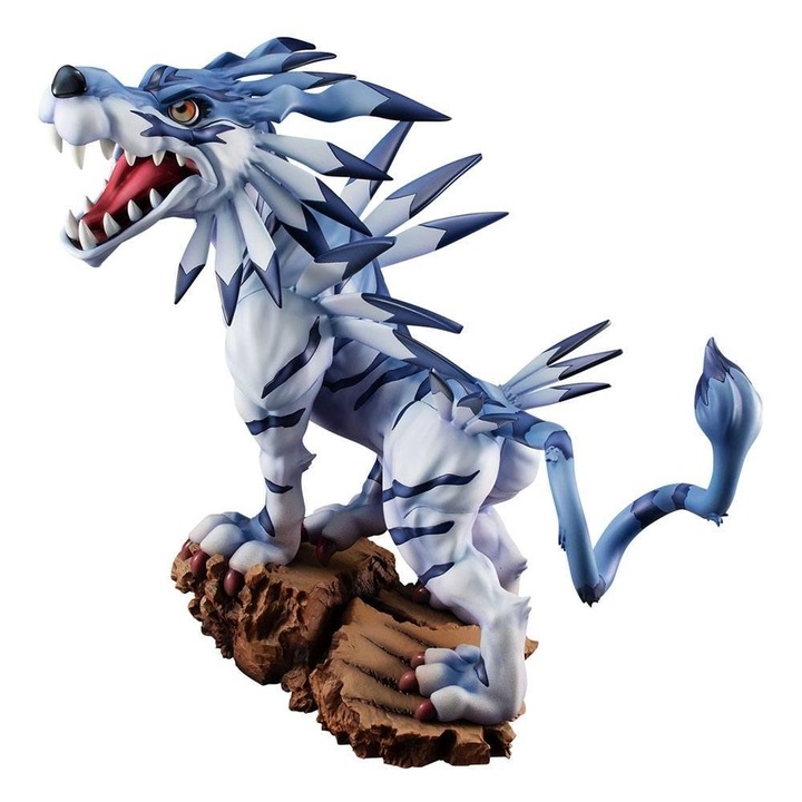Фигурка Digimon Adventure: Garurumon, Megahouse, 28 см, PVC, многоцветна