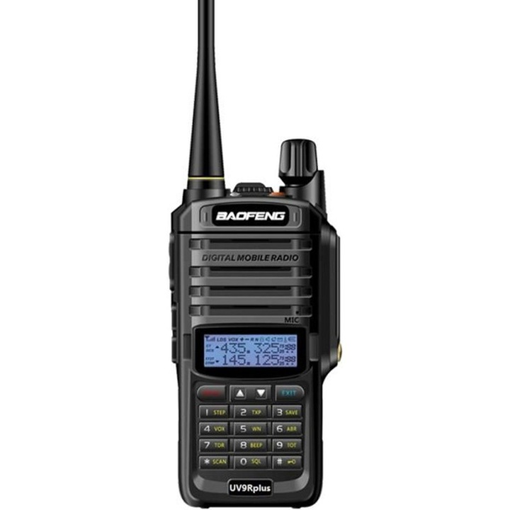 Darmowade hordozható rádióállomás adáshoz és vételhez, Walkie Talkie Baofeng UV-9R PLUS