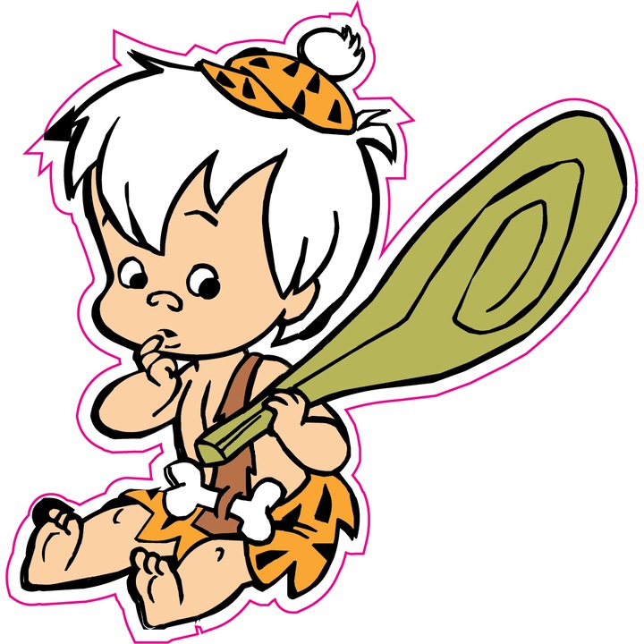 Sticker Bam Bam Familia Flinstone 25x25 cm