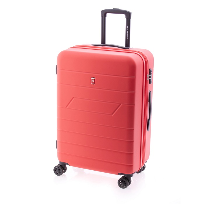 Куфар Gladiator Mambo MG 4311, Среден, 65 cm, ABS, С 4 колела, Червен