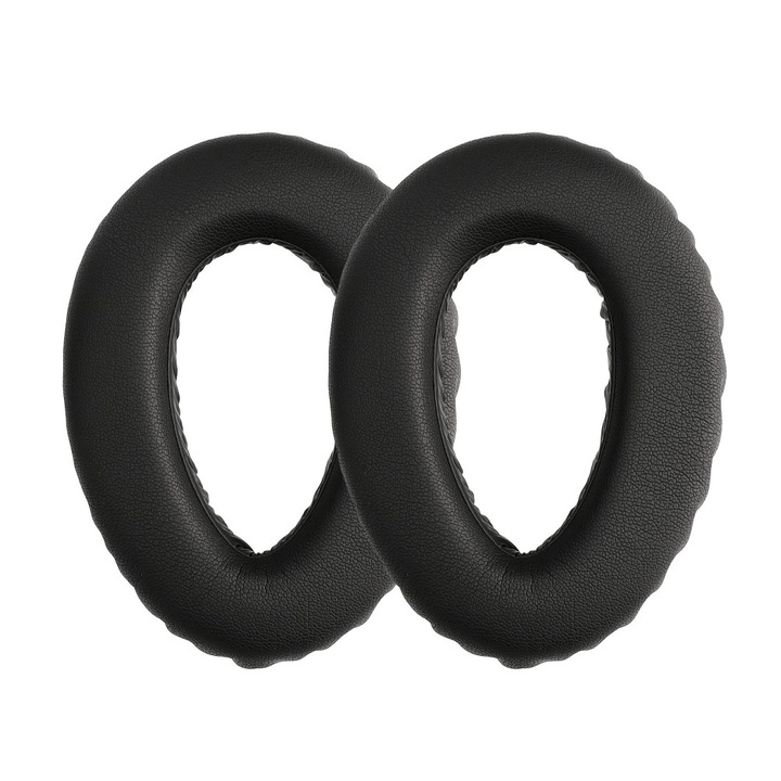 2 db-os fülpárna készlet Sennheiser PXC550/PXC480/MB660 fejhallgatóhoz, Kwmobile, fekete, ökológiai bőr, 58340.01