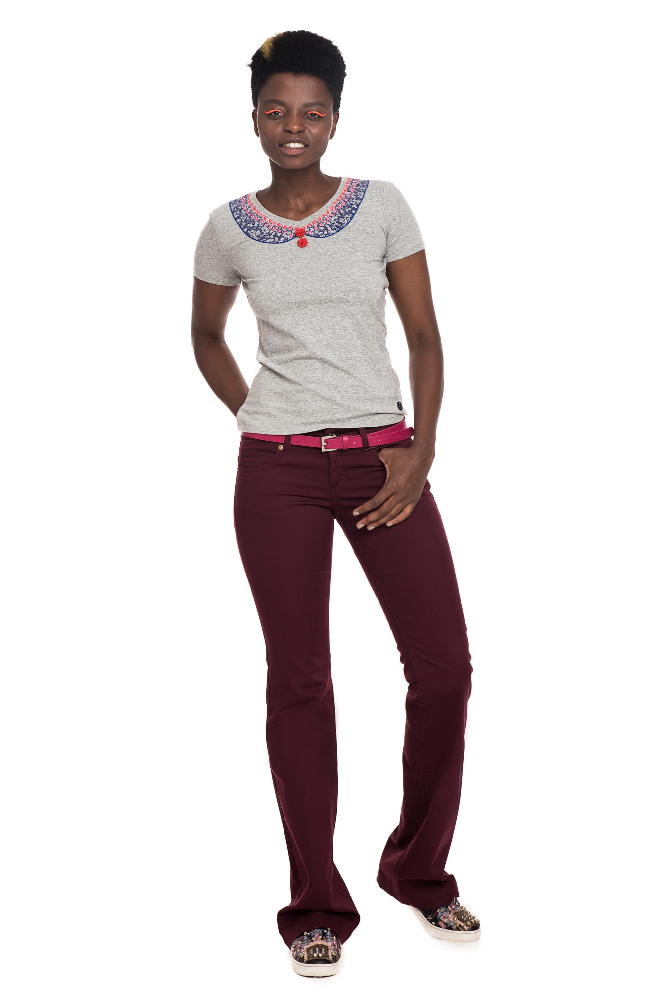 Tricou din bumbac, Armani Jeans, gri, S