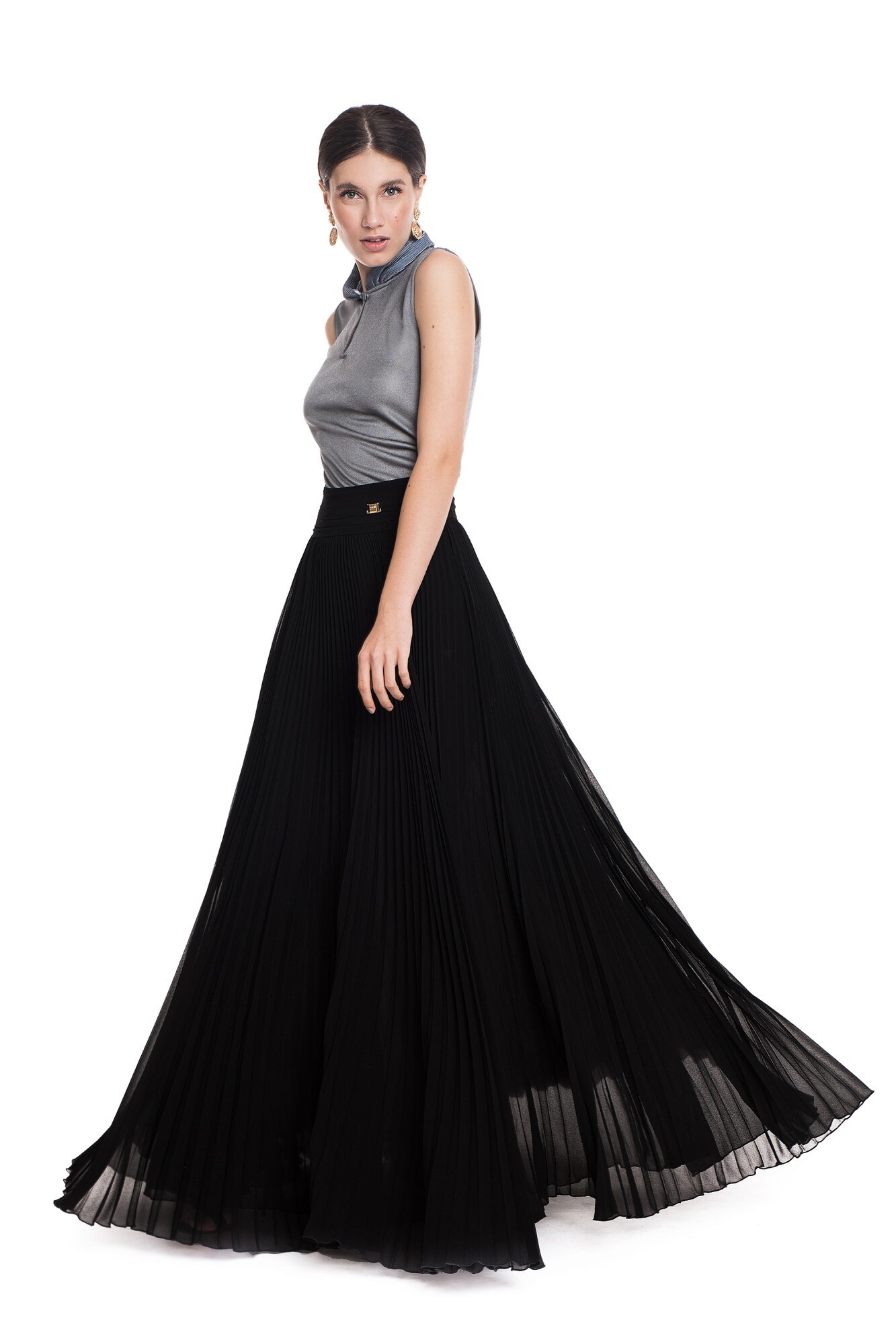 Top cu guler creponat, Emporio Armani, XS