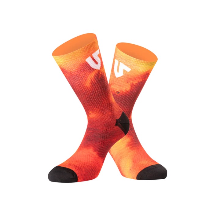 Sosete Sport Tye Dye pentru Barbati, Under Shield, Portocaliu