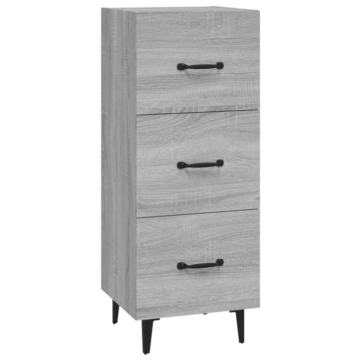 vidaXL szürke sonoma színű szerelt fa tálalószekrény 34,5 x 34 x 90 cm 817412
