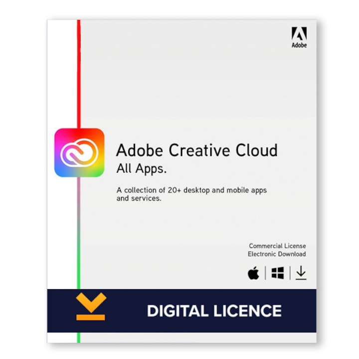 Adobe Creative Cloud Pentru Windows / MacOS | 2 Dispozitive | Toate aplicatiile | 1 AN