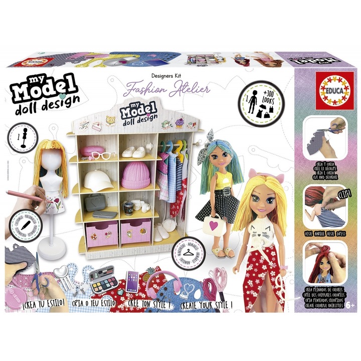 Set de creatie, Educa, Modelul meu, Design de papusi, Studio de moda
