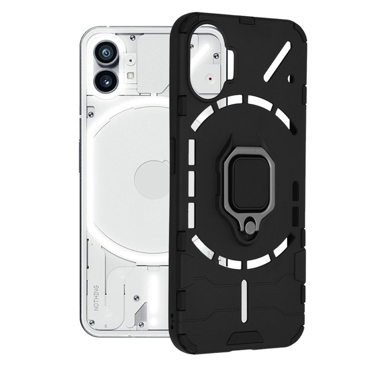 Калъф за Nothing Phone (1), силиконов щит на Techsuit, черен