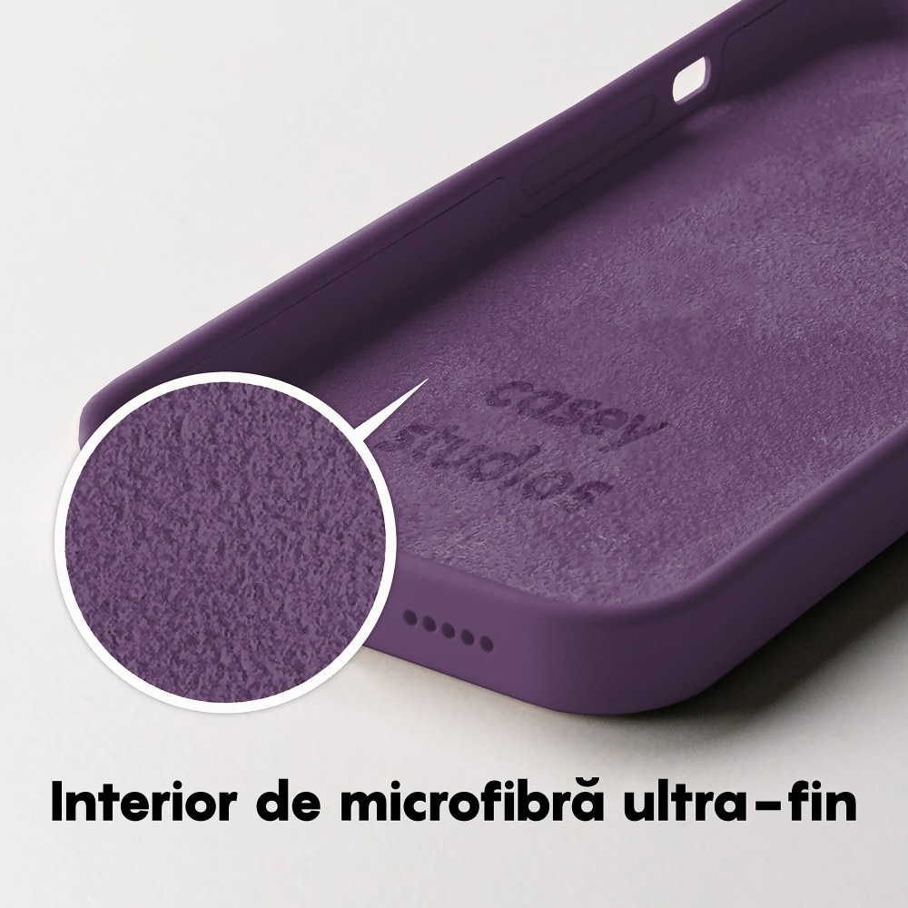 Husa CASEY STUDIOS™ compatibila cu iPhone 14 Pro, Soft Silicone Premium, Microfibra in Interior, Light Purple, de Protectie, Ultra Slim, pentru Incarcare Wireless, Margini Ridicate de Protectia Ecranului si a Camerelor