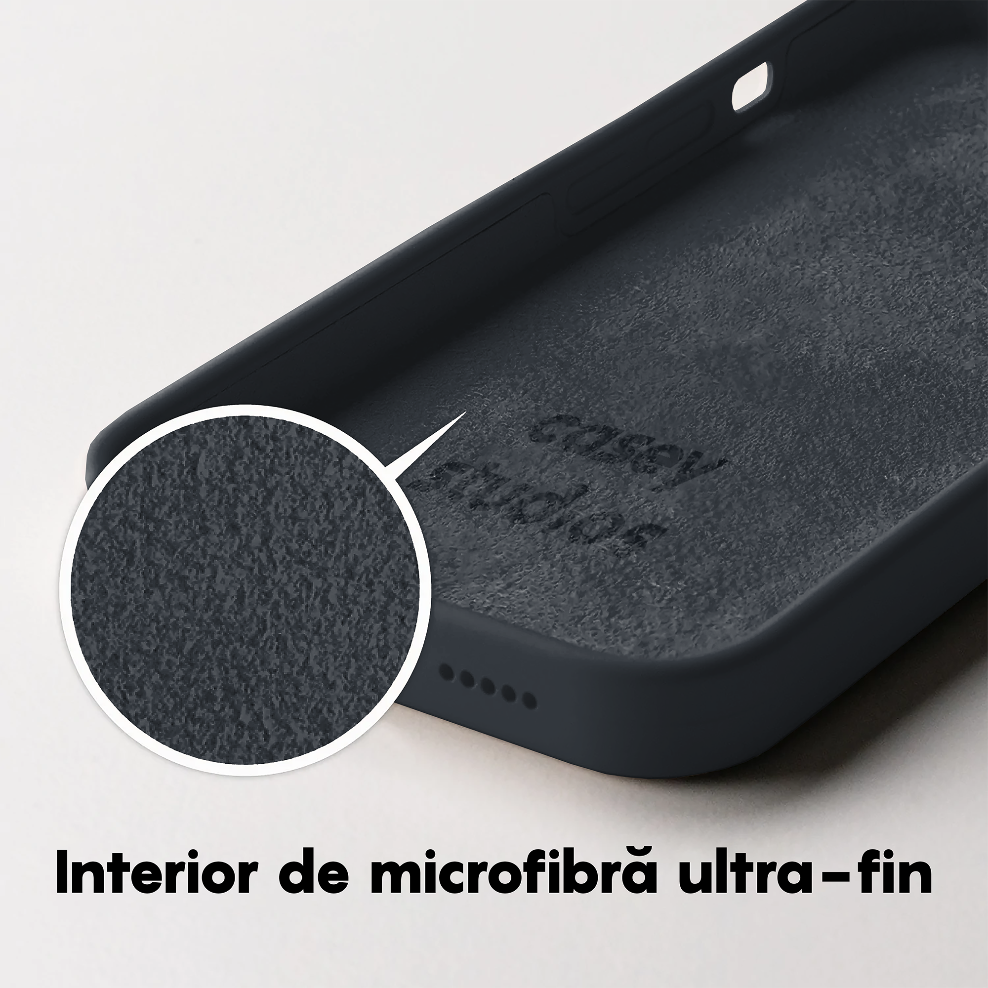 Husa CASEY STUDIOS™ pentru iPhone 14 Pro, Soft Silicone Premium, 30+ Culori, Microfibra in Interior, Midnight Blue, de Protectie, Ultra Slim, pentru Incarcare Wireless, Margini Ridicate pentru Protectia Ecranului si a Camerelor