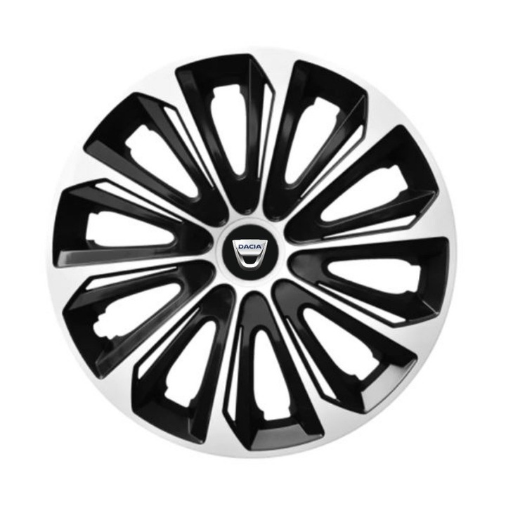 Set 4 capace roti Extra strong silver R15 pentru gama auto Dacia