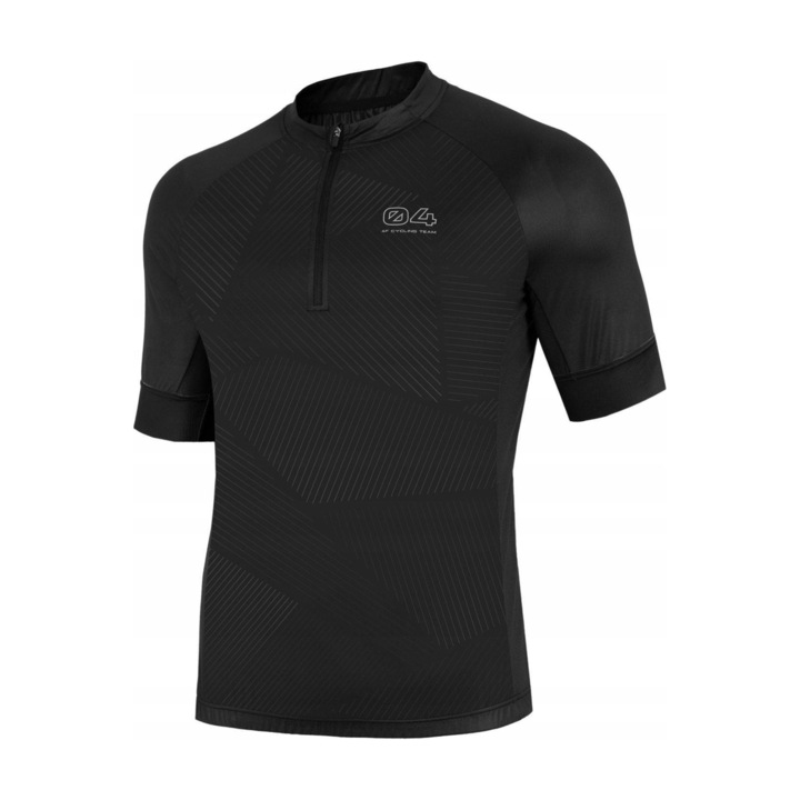 Férfi kerékpáros póló, 4F, poliészter, fekete