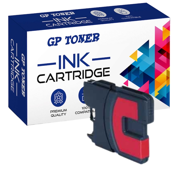 Cartus de cerneala, GP Toner, Compatibil cu Brother LC980/LC1100BK - DCP 163, 383, MFC 290C, 790C, 5490CN, 6490CN, Negru