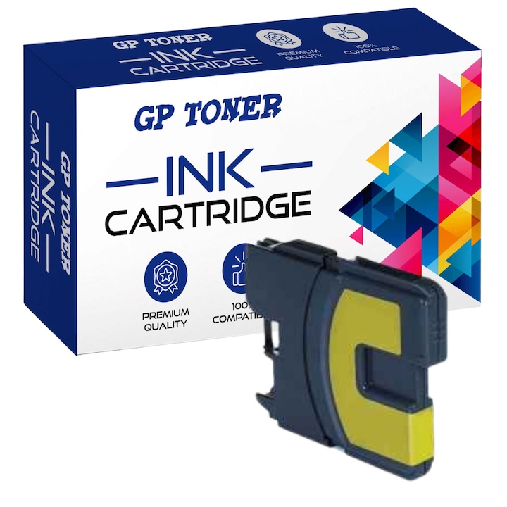Cartus de cerneala, GP Toner, Compatibil cu Brother LC980/LC1100C - DCP 163, 383, MFC 290C, 790C, 5490CN,, Cyan