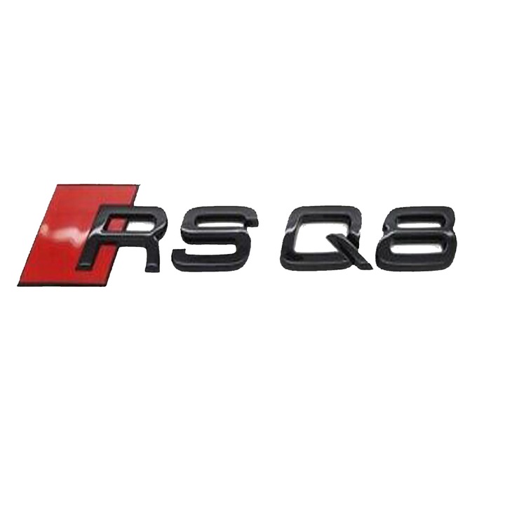 Emblema RSQ8 pentru Audi Q8 Sline, negru