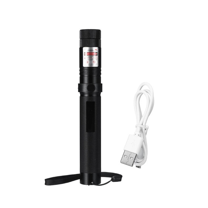Lanterna tip Laser Pointer cu Incarcare USB, Efecte caleidoscopice, cutie depozitare inclusa