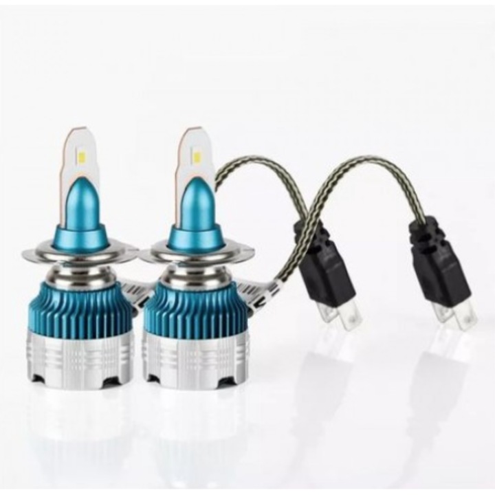 Set 2 Lampi LED AUTO Mi2 H7 temperatura 6000k putere 50W 8000 LM