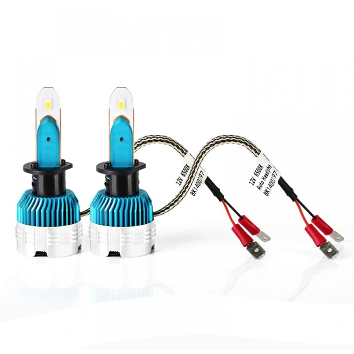Set 2 Lampi LED AUTO Mi2 H1 6500k 3000 lumeni 50W