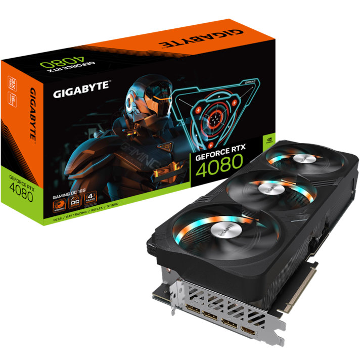 Видео карта Gigabyte GeForce RTX 4080 16GB GAMING OC, 16GB GDDR6X, 256-bit