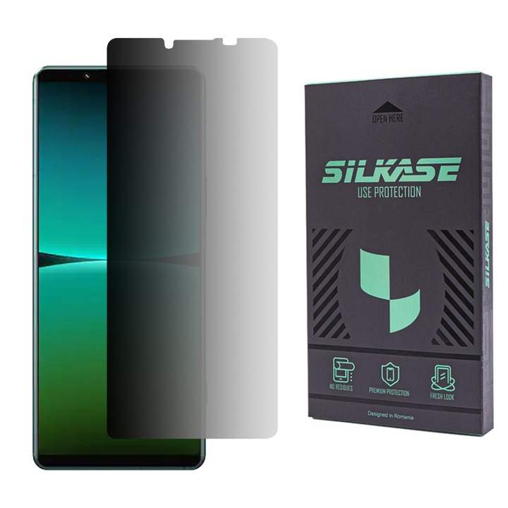 Стъклен протектор SILKASE за Sony Xperia 5 IV, Full Glue, Full display, черен