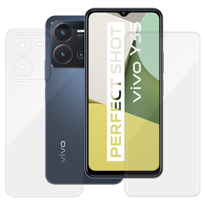Комплект от 2 фолиа SILKASE за Vivo Y35, защита на телефона, възобновяем силикон