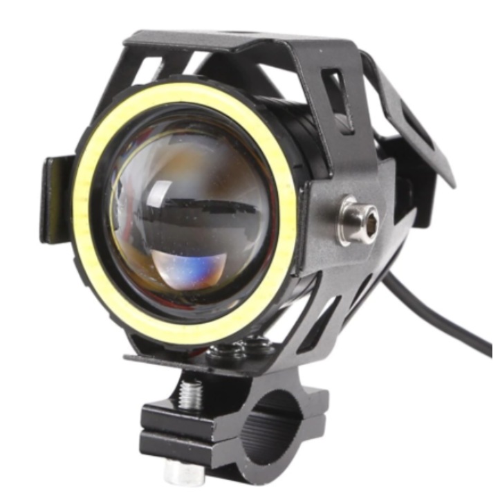 OEM LED Reflektor, U7 angel eye, Moto, ATV, Off Road 2 fázissal és villogó üzemmóddal