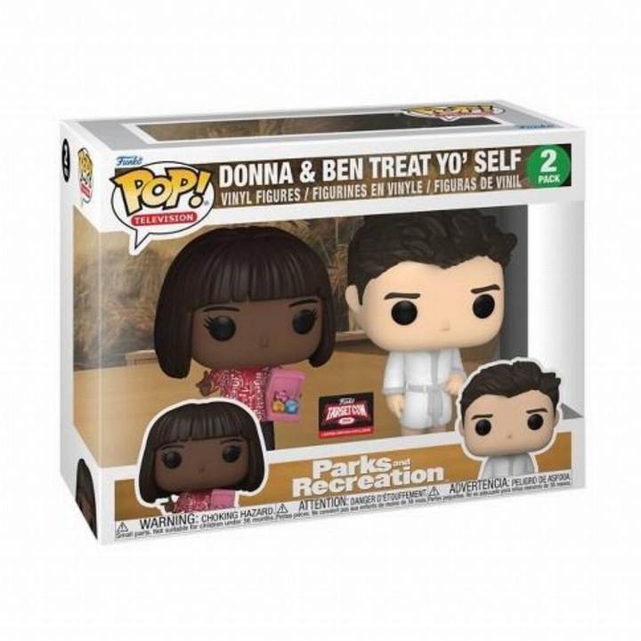 2 db Parks & Recreation Donna & Ben 2pak Specjal Edition figurából álló készlet, Funko POP!, 10 cm, többszínű