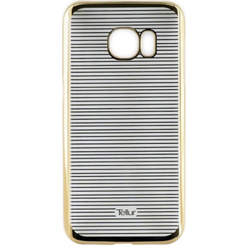 Husa de protectie Tellur Hardcase pentru Samsung S7, Gold Horizontal Stripes Husa de protectie Tellur Hardcase pentru Samsung S7, Gold Horizontal Stripes