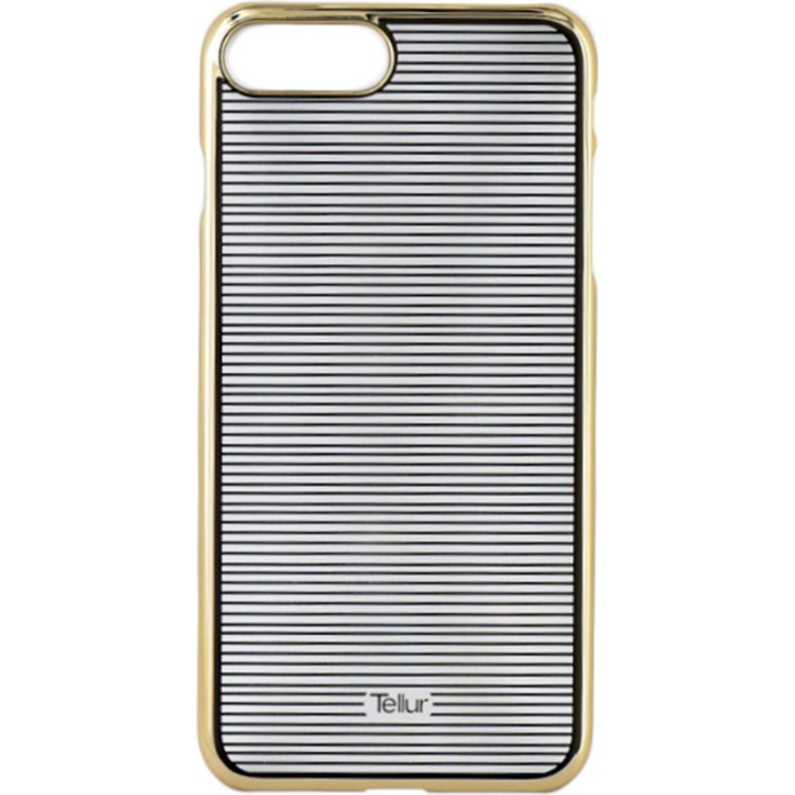 Tellur Hardcase Védőtok, iPhone 8 Plus / iPhone 7 Plus készülékhez, Gold Horizontal Stripes