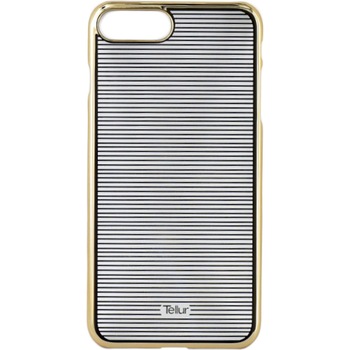Husa de protectie Tellur Hardcase pentru iPhone 8 Plus / iPhone 7 Plus, Gold Horizontal Stripes