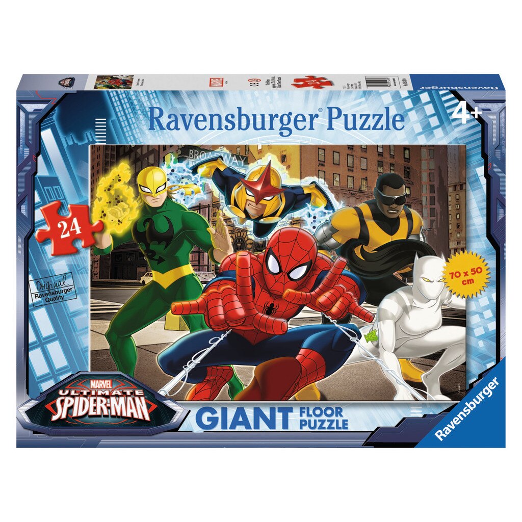 Puzzle Ravensburger podea - Ultimate Spider-Man, 24 piese