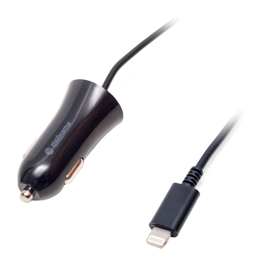 Incarcator auto, Mobiama, 1A, cu lightning connector, negru
