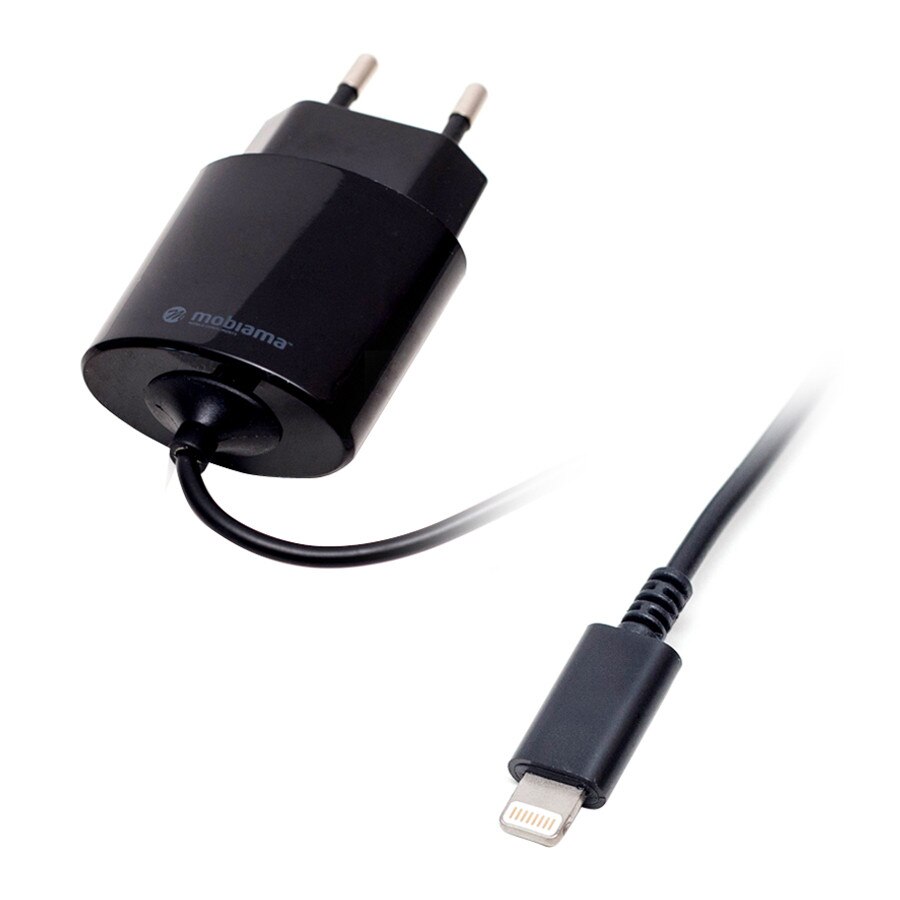 Incarcator retea, Mobiama, 1A, cu lightning connector, negru