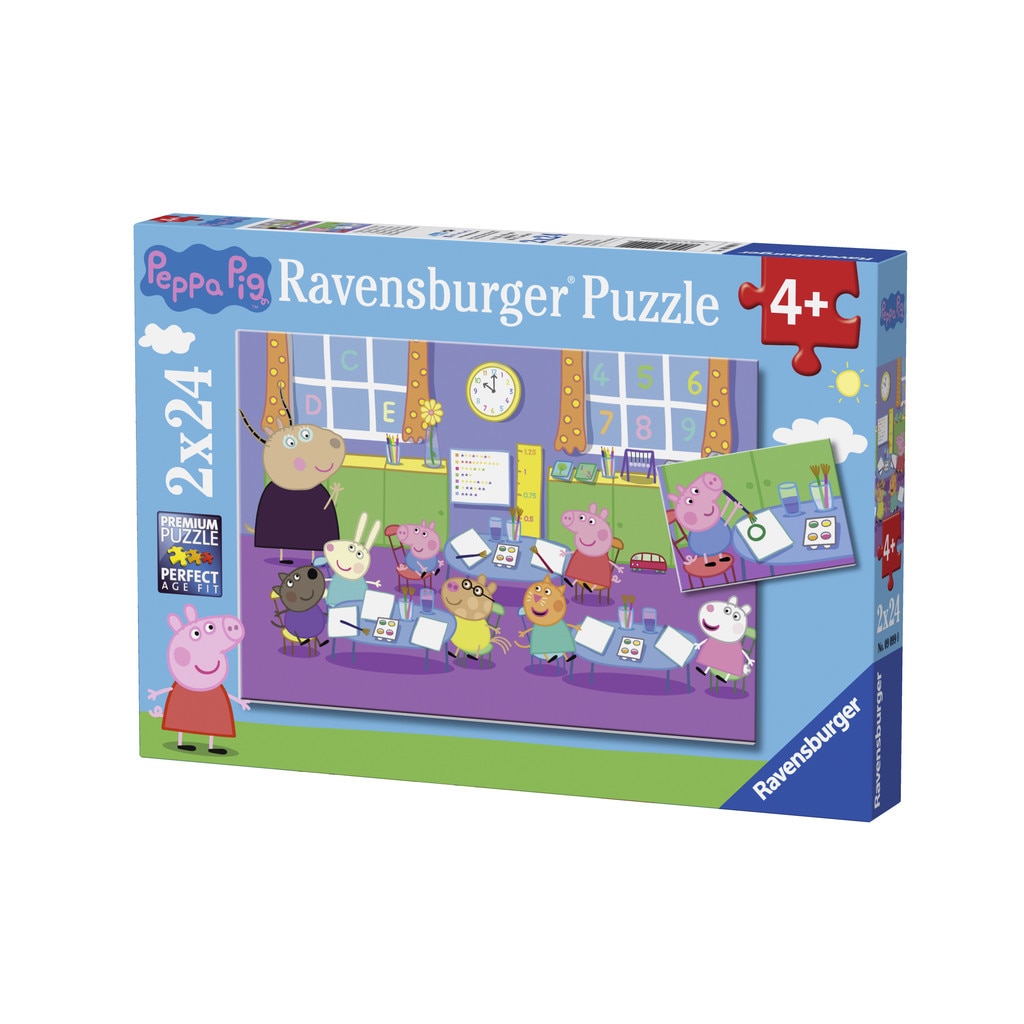 Puzzle Ravensburger, Purcelusa Peppa, 2X24 piese