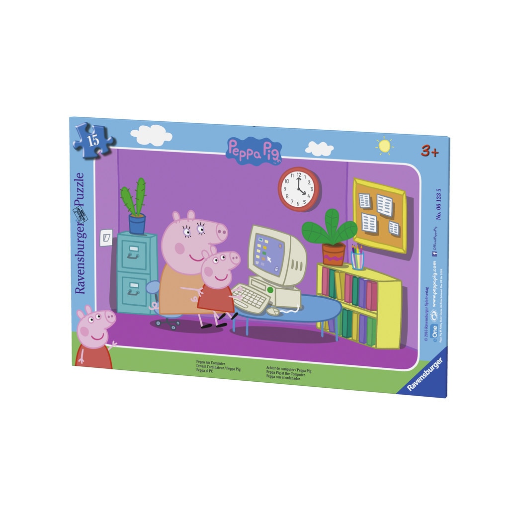 Puzzle Purcelusa Peppa, 15 Piese - Ravensburger