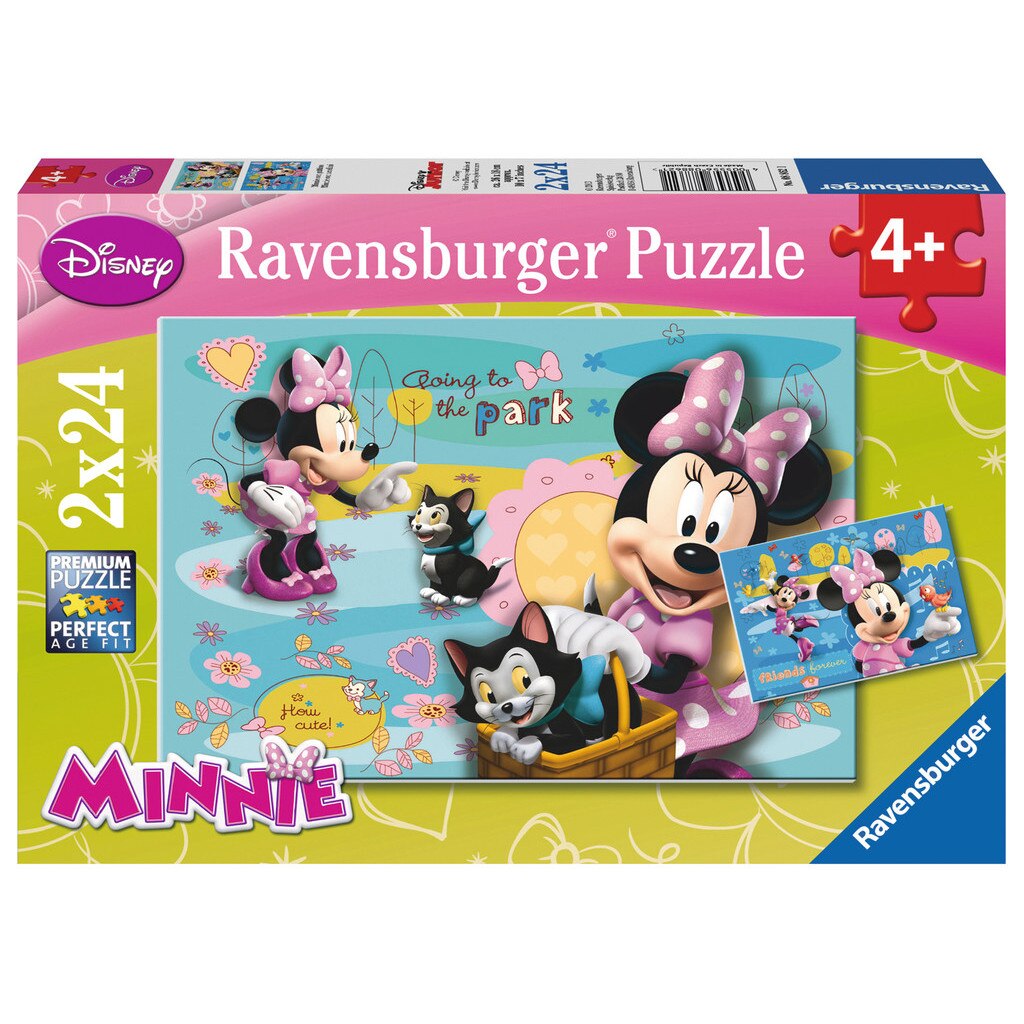 Puzzle Ravensburger - Disney Minnie Mouse, 2 in 1, 2x24 piese