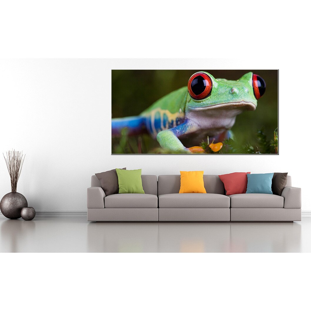 Tablou personalizat Canvas, „Broasca verde” - 60cm x 90cm