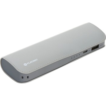 Acumulator extern Platinet, 7200 mAh, Cablu microUSB, Piele, Grey Acumulator extern Platinet, 7200 mAh, Cablu microUSB, Piele, Grey