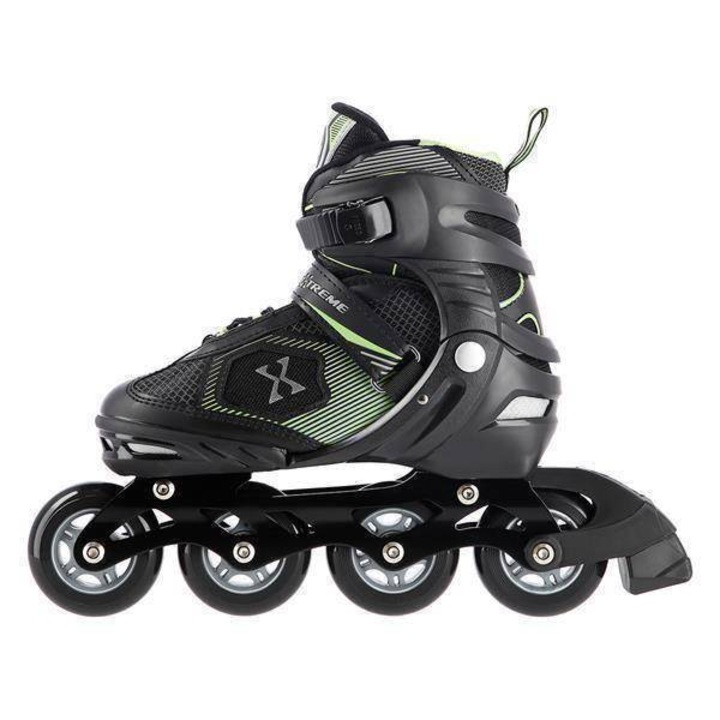 Patine reglabile Nils Extreme, NA9080, Negru/Galben, M, 35-38